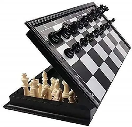 Magnetic Folding Chess Board Set, (10 Inch) Travel Toys for Kids and Adults Educational Board Games Board Game