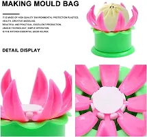 Plastic Momos Dumpling Maker Dough Press Mould Shapes Pink And Green-thumb2