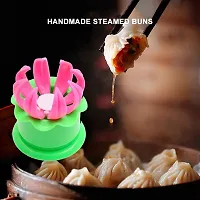 Plastic Momos Dumpling Maker Dough Press Mould Shapes Pink And Green-thumb4