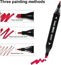 24 Pc Dual Tip Art Markers Alcohol Markers Pen Set  (Art Marker 24 Pc)-thumb3