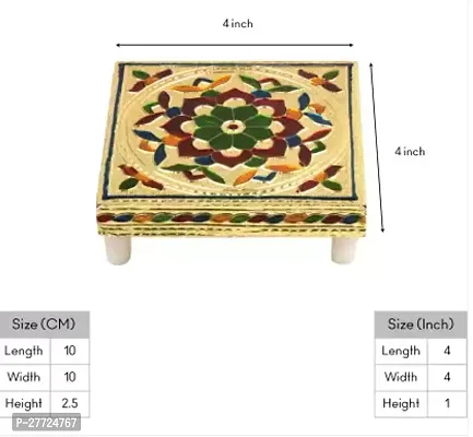 Wooden Puja Chowki Pack of 2-thumb2