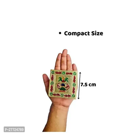 3X3 Inch Combo Pack of 6 Wooden Puja Chowki-thumb3