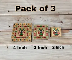 Chowki Pooja for God Idol Wooden Pack Of 3-thumb1