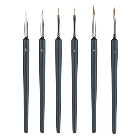 6Pcs Paint Brushes Set Fine Detail Paint Brush Miniature Small Thin Painting Brushes Kit