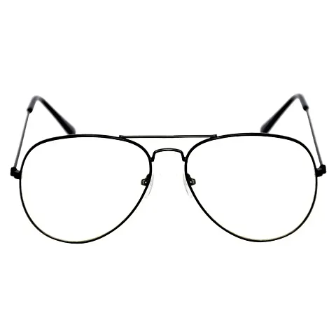 Gradient Butterfly Unisex Sunglasses - (aviator black Frame_CRLK|40|White Color Lens)