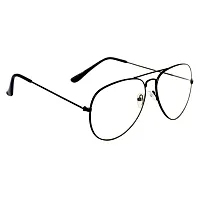 Gradient Butterfly Unisex Sunglasses - (aviator black Frame_CRLK|40|White Color Lens)-thumb1