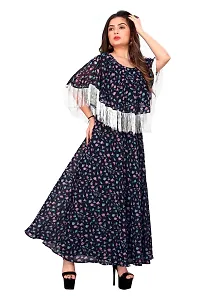 Classic Georgette Printed Dress for Women-thumb2