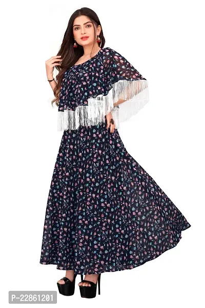 Classic Georgette Printed Dress for Women-thumb4