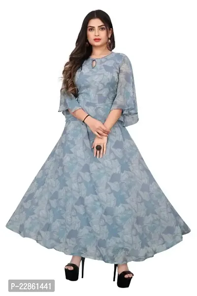 Classic Georgette Printed Dress for Women