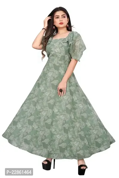 Classic Georgette Printed Dress for Women