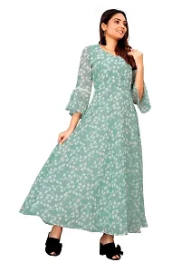 Classic Georgette Printed Maxi Dress for Women-thumb1