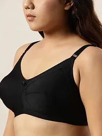 LEROSEY Women Plus Size Full Coverage Non-Padded,Non Wired Pure Cotton Everyday Bra, Plus Size-thumb3