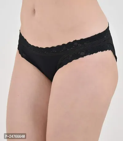 pavvoin Women's Black String Bikini Panty-thumb2