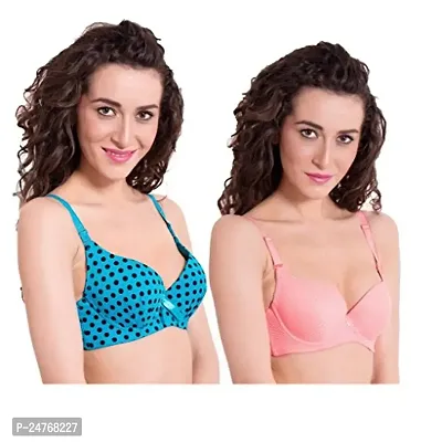 pavvoin doted Polka and neted pro Push-up Bra(Pack of 2,dotnetpush2_32)-thumb2
