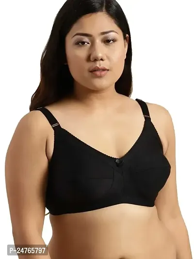 LEROSEY Women Plus Size Full Coverage Non-Padded,Non Wired Pure Cotton Everyday Bra, Plus Size-thumb0