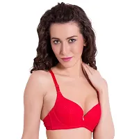 pavvoin Women's red Push Up Padded Bra-thumb1