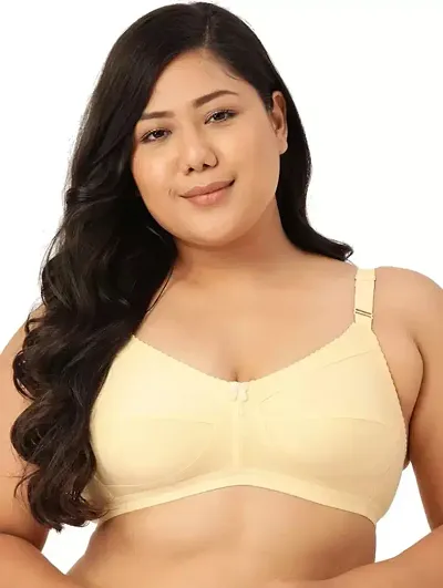 LEROSEY Women Plus Size Full Coverage Non-Padded,Non Wired Pure Everyday Bra, Plus Size