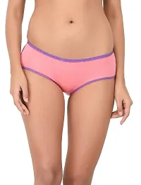 pavvoin Women's||Ladies||Girls Plain Dual Colored Bikini Brief Panty||Underwear-thumb1