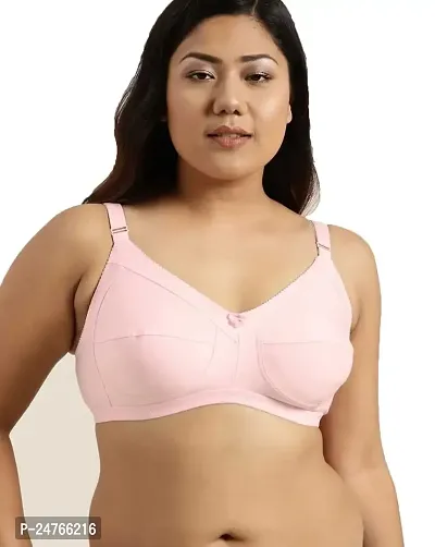 LEROSEY Women Plus Size Full Coverage Non-Padded,Non Wired Pure Cotton Everyday Bra, Plus Size