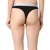 cailan kalai cotton blend black thong panty for women pack of 1-thumb3