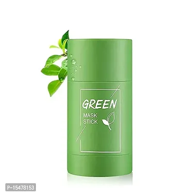 Vivicare Green Tea Cleansing Mask Stick for Face | For Blackheads, Whiteheads  Oil Control | Made in India | Purifying Solid Clay Detox Mud Mask | With Hyaluronic Acid  Green Tea-thumb0