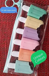 UKRAAFT Quirky Pastel Ice Cream Stick Popsicle Shape Highlighters | Set Of 6 Pastel Shades | Chisel Tip Fine Grip Marker Pen | For Stationery Hoarders  Kids | Party Return Gifts For Girls-thumb1