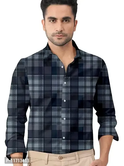 Mens wear regular fit chex full sleeves shirts-thumb0