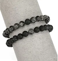 EDMIRIA Beaded Bracelets Couples Matching Distance Combo Bracelet Set Lava Rock Beads for Women Men Stone Jewelry Labradorite+Lava-thumb1