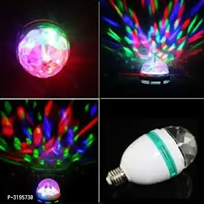 3W LED Mini Disco Light/Party Lamp Crystal Rotating Bulb Magic Disco LED Light for Party/Home/Diwali Decoration (Multicolor)-thumb0