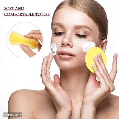 Facial Sponges For Face Cleansing Facial Cleaning Sponge Facial Cleaning Wash Puff Sponge Cleansing Pad Sponge For Face Cleaning - Multicolor-thumb4