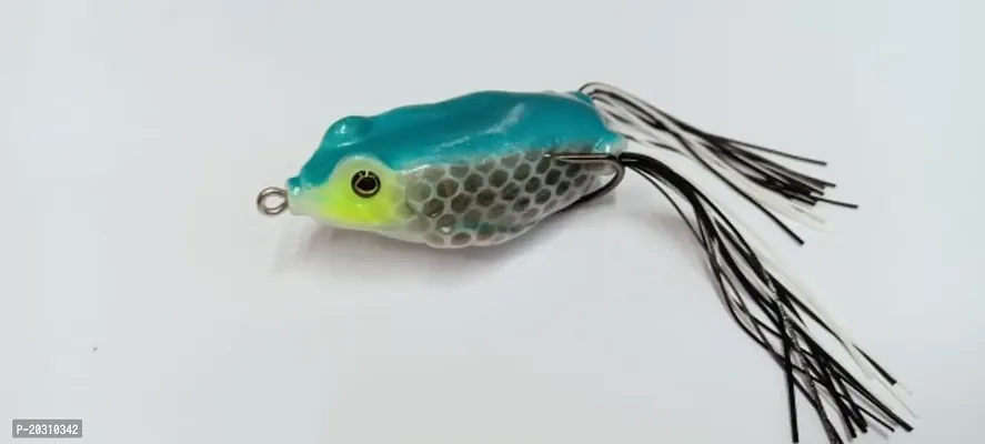 SPE FISHING FROG MUSTAD HOOK BLUE COLOUR FROG 18 GRM FROG 65 MM SIZE 1 PC / TOP WATER FROG / FISHING SILICON FROG