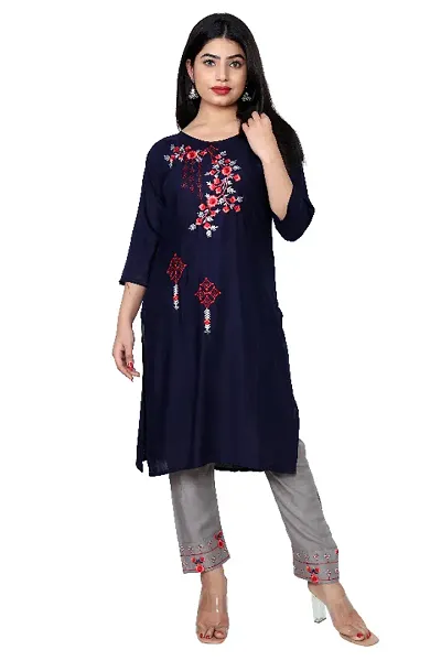 Stylish Cotton Printed A-Line Kurta Bottom Set