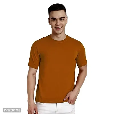 Stylish Polyester Solid Tshirt for Men-thumb0