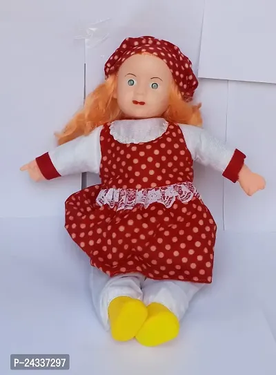 Mayank  company Beautiful Doll Looking Musical Rhyming Poem Dolls, Laughing and Singing Soft Push Stuffed Talking Girl Toy