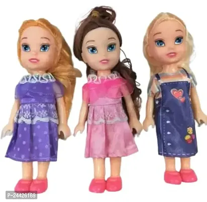 Mayank  company 3 Pretty Sisters Doll Set for Girls  Kids, Foldable Arms  Legs for kids