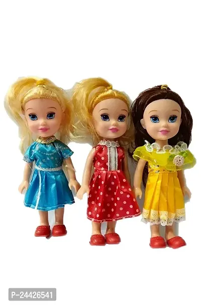 Mayank  company Baby Triplet Girl Sisters Mini Doll Set - Small Beautiful Doll Set for Kids - 3 Sister Doll for Kids