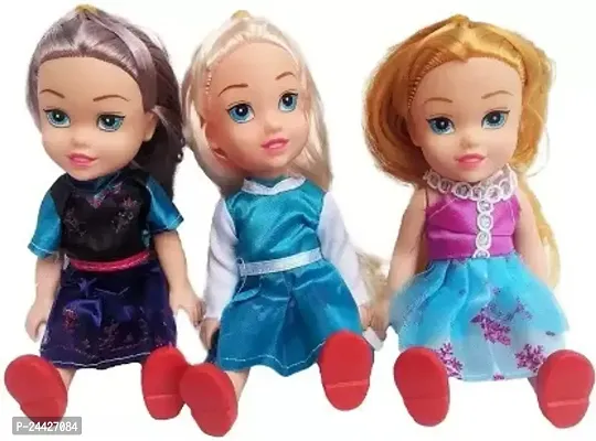 Mayank  company Dolls for Girls - Realistic Pretty Sister Dolls for Kids Girls, Cute Doll for Girls, Cute Baby Doll for Kids, Dolls with Fancy Dress for Girls (Pack of 3 Pcs)