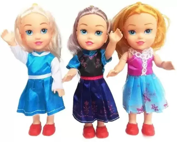 Beautiful Plastic Doll for Girls Pack of 3