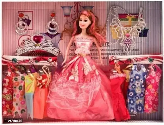 Mayank  company Doll Set with Beautiful Dresses  Fashion Accessories Doll Set Flexible and Moveable Joint for Little Princess/Girls Kids/Baby