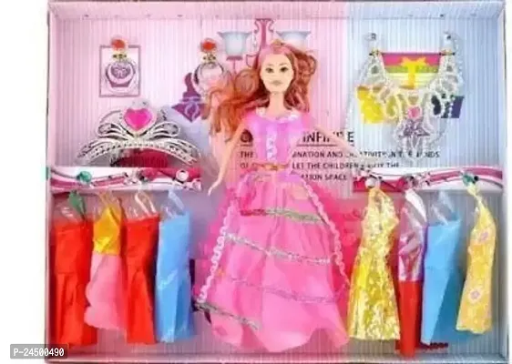 Mayank  company Big Deal Elegant Baby Fashion Doll  Fashion Accessories Kit Play Set (Multi Color) Random One Design Send-Pack of 1-thumb0