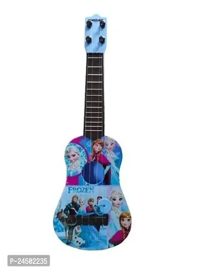 4-String Cartoon Printed Small Guitar Toy | Learning Toy Musical Instrument Gift for Kids | Mini Guitar for Girls  Boys ( Print Many Vary ) - Pack of 1-thumb0