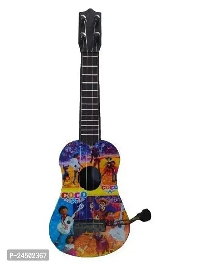 4-String Cartoon Printed Small Guitar Toy ( Print Many Vary ) - Pack of 1-thumb0