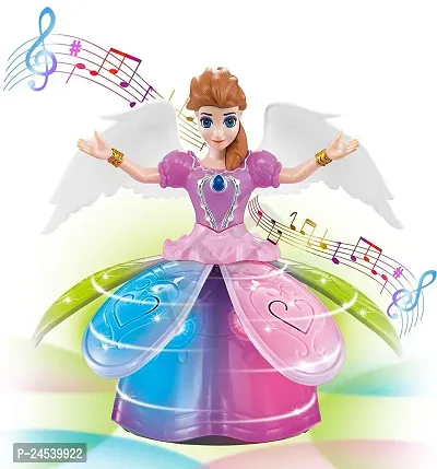 Dancing Angle Princess Fairy Girl Robot Doll with 360 Degree Rotating Walks-thumb0