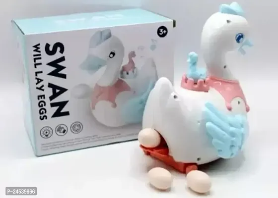 Electronic Swan Moving Swan Laying Eggs Toy Toys Walking Swan Laying Eggs Toy for Children