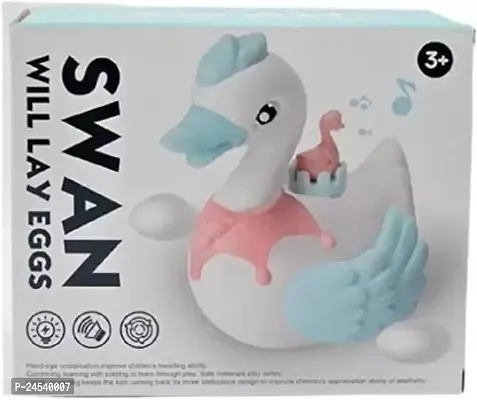 Electronic Swan Moving Swan Laying Eggs Toy Toys Walking Swan Laying Eggs Toy for Children