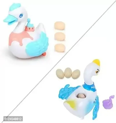 Electronic Swan Moving Swan Laying Eggs Toy Toys Walking Swan Laying Eggs Toy for Children