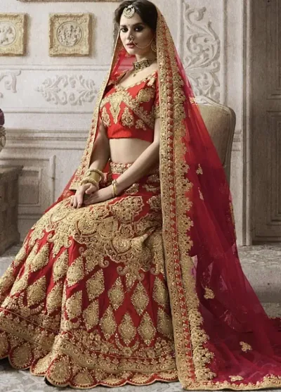 Attractive Embroidered Lehengas For Women