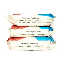 Refreshing wet wipes for cleansing (pack of 3) 25 each-thumb2