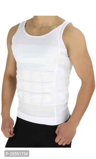 Slim  Lift Body Shaper Vest Mens Slimming Vest Warm Instant Weight Loss Belly Fat Love Handles Remover Body Shaper Firms Abdomen Back Support Compression Fit -WHITE-thumb0