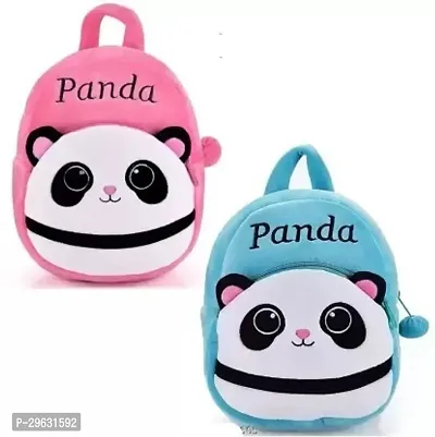 Kids School Bag Soft Plush Cartoon Velvet Animal Backpacks Cartoon PACK OF 2-thumb0